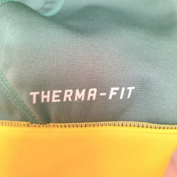 Nike Oregon Ducks Therma-Fit Hoodie XL Green & Yellow Pullover Sweatshirt Mens - Picture 8 of 9